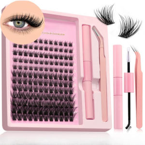 144 Clusters Natural Eyelashes - C Curl Mixed Length 8-16Mm Faux Mink Eyelashes