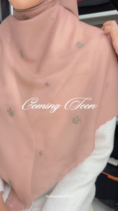 NEW! MINAZ HIJAB SULAM EMBUN BAWAL COTTON VOILE BIDANG 45