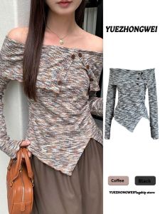 YUEZHONGWEI | French Style One-Shoulder Sweater