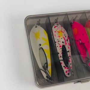 Hopeblaze 5Pcs Metal Spinner Lures Set Double Rotating Flash Blades Anti-rust Sharp Treble Hook Fishing Bait For Bass Trout Pike