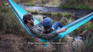 HOL Camping Hammock Portable Tree Hammock with 2 Sling Lightweight 210T Nylon Parachute Hammock for Backpacking Traveling Beach Backyard Hiking