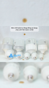 (Rạng Đông) Bóng đèn Led Bulb trụ 20W 30W 40W 50W 60W 80W Ánh sáng Trắng 6500K Vàng 3000K