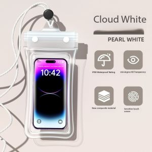 1pcs Universal Waterproof Phone Pouch With Lanyard Touch Screen Transparent Dry Bag For Swimming Beach Outdoor Sports