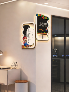CTYLIGHTZ | Corner Wall Clock Dual Sided Calendar Digital Luminous