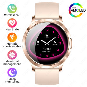 LIGE | New Smart Watch Women 1.32"Ultra-thin AMOLED HD Screen Sport Fitness Bracelet Custom Watch Dial Bluetooth Call Luxury Smartwatch