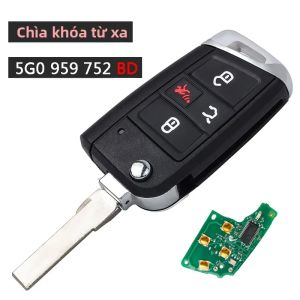 Chìa Khóa Điều Khiển Từ Xa KEYECU MQB AES ID88 Chip 315MHz Cho Volkswagen VW GTI Golf SportWagen E-Golf - Chìa Khóa Gập Với Chất Liệu ABS