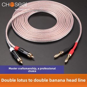 Choseal | Pure Copper RCA to Banana Plug Speaker Cable