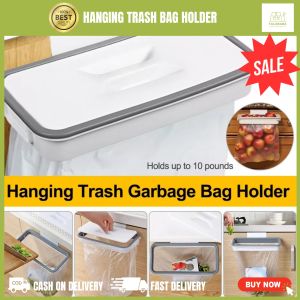 T.Ph (As Seen On TV) Attach-A-Trash Hanging Trash Bag Holder | Attach Hanging Trash Bag Holder Recycling Trash Portable Trash Bag Holder for Kitchen Bathroom Garage Camping Travel | Portable Plastic Door Garbage Hanging Trash  Bag Holder