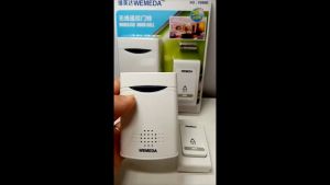 JCLSGP Wireless Doorbell DC battery door bell Control Button LED Light Home Call Bell CACAZI