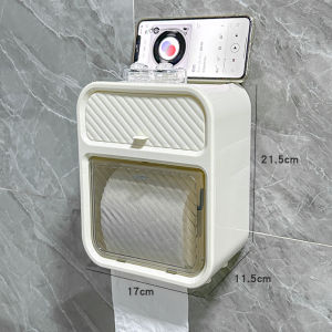 Bathroom Toilet Paper Holder Wall Mounted Tissue Box Cute Pull out Paper Holder Nordic Style Storage Shelf Household Cleaning Tools