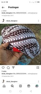 blangkon batik Jogja jebeh putih random