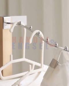 Hanger suling kotak 5 7 9 belalai untuk pipa kotak Gantungan Baju Tembok