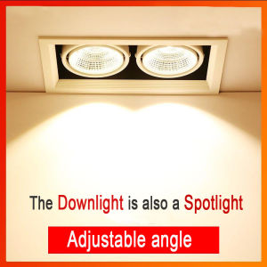 IDEAL1 LED Daring Lamp COB Downlight Recessed Indoor Ceiling Light SpotLights Adjustable Angle Store Commercial Square Grille Light