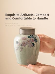JISU | Hand-painted Ice Glaze Airtight Tea Canister
