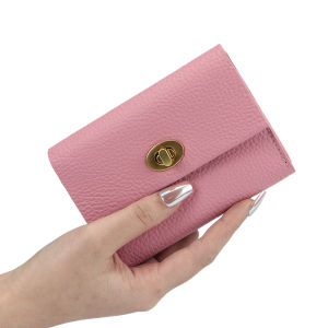 Royal Bagger Credit Card Holder for Women Genuine Cow Leather Female Business Small Short Wallet Fashion Simple Coin Purse 0533