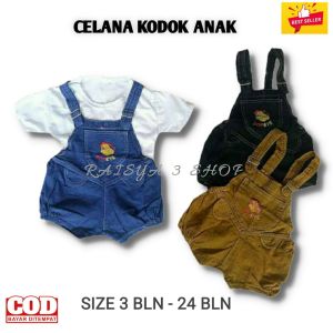 Celana Kodok AnakSetelan Anak Kodok Overall Baby Murah Setelan Celana Baju Kodok Jeans leves Umur 3 Bln-24Bln termurah