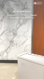 TENMA Tempat Sampah Slim Japan Quality Trash Bin 45 liter Whiterash Smart Pail