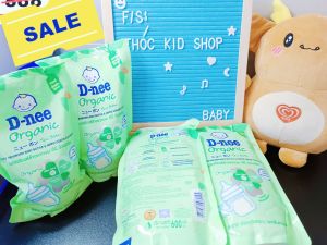 [COMBO 3] Túi nước rữa bình sữa rau củ Dnee Organic dáng túi 600ml hàng TháiLan Chính Hãng