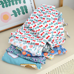 South Korea Ins Kids Summer Thin Cotton Silk Anti Mosquito Pants Baby Girl Loose Casual Lace Drawstring Bloomers Pants