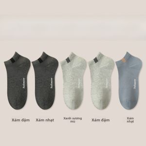 MiiOW | Tất ngắn thể thao thoáng khí thấm mồ hôi chống mùi cho nam mùa xuân thu đông kháng khuẩn tất ngắn màu đen MiiOW Cat Man