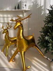 Christmas Decoration Balloon Standing Golden Elk Kindergarten Christmas Eve Atmosphere Classroom Activity Theme Scene Layout