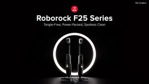 Roborock F25 Series Wet & Dry Cordless Vacuum Cleaner: 20KPa Super Suction Power, 0% Hair Tangle, 180° Lie-Flat Reach, 5 Mins Flash Self-Clean & Dry, 4000mAh Battery, Up to 40 Minutes Runtime