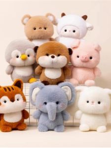 QIAOSHANG | Cute Elephant Companion Soft Toy for Desk Display