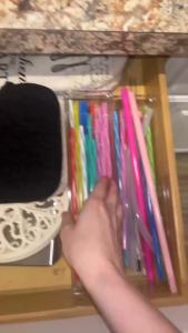 Colorful Drinking Kunststof Straws Reusable Beverage Straws Transparent Threaded Drinking Straws with 2 Cleaning Brush