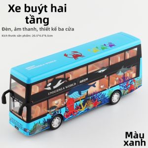 Mô Hình Xe Buýt Có Âm Thanh và Ánh Sáng Kéo Lui với Giọng Người Thật