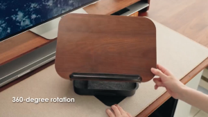 Wooden Book Stand For Reading With Storage 360° Rotating Adjustable Foldable Laptop Stand