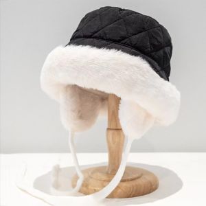 หมวกชาวประมงป้องกันหูใบหน้ากว้างสำหรับฤดูใบไม้ร่วงและฤดูหนาวสำหรับผู้ชายและผู้หญิง หมวกทรงบักเก็ตหนา กันลม อุ่นสบาย