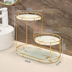 ตู้ครีมสำอาง ตู้เสื้อผ้าในห้องน้ำแบบเก๋ๆ ที่ปรับระดับได้ โลหะผสม เครื่องมือจัดระเบียบในบ้านสำหรับชั้นวางเครื่องสำอาง