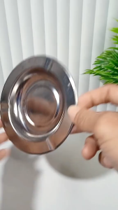 Asbak Bulat Stenliss Stainless Steel Logam Metal Asthray Anti Karat Tempat Buang Abu R0k0k Cafe Hotel Meja Kantor Rumah Tangga