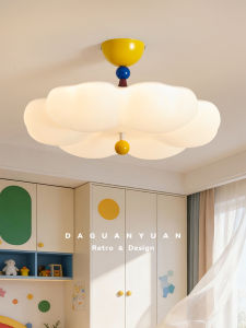 DGY | French Floral Cream Creative Petals Mood-improving Eye-protective Childrens Room Ceiling Light