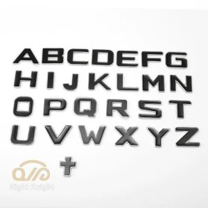 30mm 3d Fashion Black Car Decal DIY Motorcycle Sticker Metal Letter Number Logo Symbol Sticker External Letter Decoration Accessories