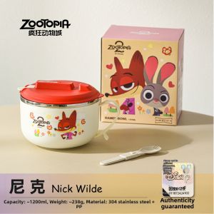 Disney | Cartoon Zootopia 304 Stainless Steel Bowl Large Capacity