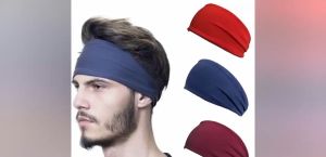 Outdoor Sports Hair Band Yoga Sweat Absorption Hair Band Running Fitness Head With Elastic Scarf Basketball sports turban Lace-up tennis headband Sweat guide Sweat & Antiperspirant Hair Band Men and women fitness headband HairBand