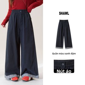 SHANGWEILUO | Áo Sơ Mi Dài Tay Phong CáchCasual Thêu Ren