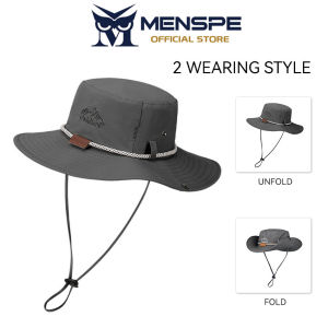 MENSPE หมวกกลางแจ้ง หมวกปีนเขา หมวกเดินป่า หมวก ชาวประมง หมวกแห้งเร็วสวมใส่สบาย หมวกระบายอากาศ หมวกกันแดดแบบยูนิเซ็กซ์ หมวกฤดูร้อน หมวกปีกกว้างสำหรับปีนเขา