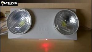 Ready Stock LED Wall Mounted 2*3W Emergency Light Twin Dual Eye Rechargeable Light Fire Safety