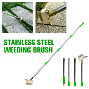 Stainless Steel Detachable Weeding  Brush for Weeding Stone Board Gap Cleaning Garden Tools for Deck Patio Walkwa