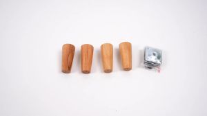 4Pcs Furniture Legs Wooden Replacement Furniture Feet 8/15/20/25cm Height Table Leg with Screws Oblique/Straight Sofa Leg
