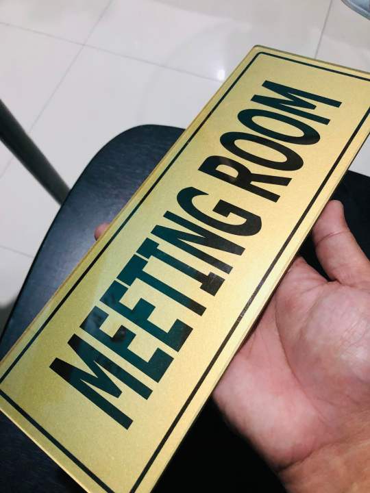 Acrylic meeting room signage 4x11