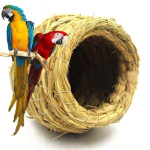 Handmade Straw Natural Bird Nest/Pigeon House Parrot Nest Warm Pet Bedroom Courtyard Bird Cages Adornment