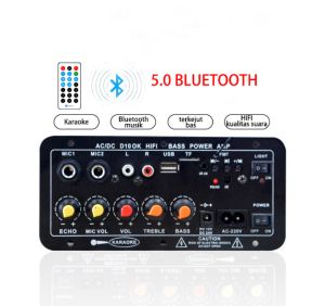 COD 4-10 inci 10 inci Amplifier Board Karaoke Audio Bluetooth USB FM Radio TF Player Subwoofer 30-120W