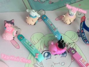 Móc khóa hình Kuromi Melody Kitty Cinnamoroll - Móc Khóa Silicon Nhân Vật Sanrio bằng Cao Su Mềm siêu đáng yêu dể thương