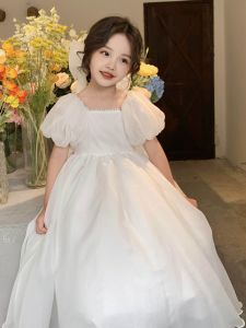 Summer Performance White Princess Style Dress