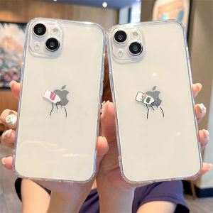 Creative Matchstick Man iPhone16 15ProMax 14Plus Nutritional Fast Line 13/AD Calcium Milk 12Mini Cute 11 Simple 17/XR Anti-Fall XR Soft Shell 8/7/6 Phone Case