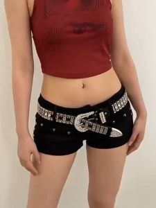 BGS 539 Ikat Pinggang Fashion Y2k Sabuk Gaya Punk Keling Baru Untuk Wanita 2025