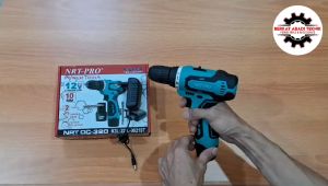 NRT-PRO DC320 Mesin Bor Cordless Drill Screwdriver Baterai Batre Tangan Charger Cas 12V DC 320
